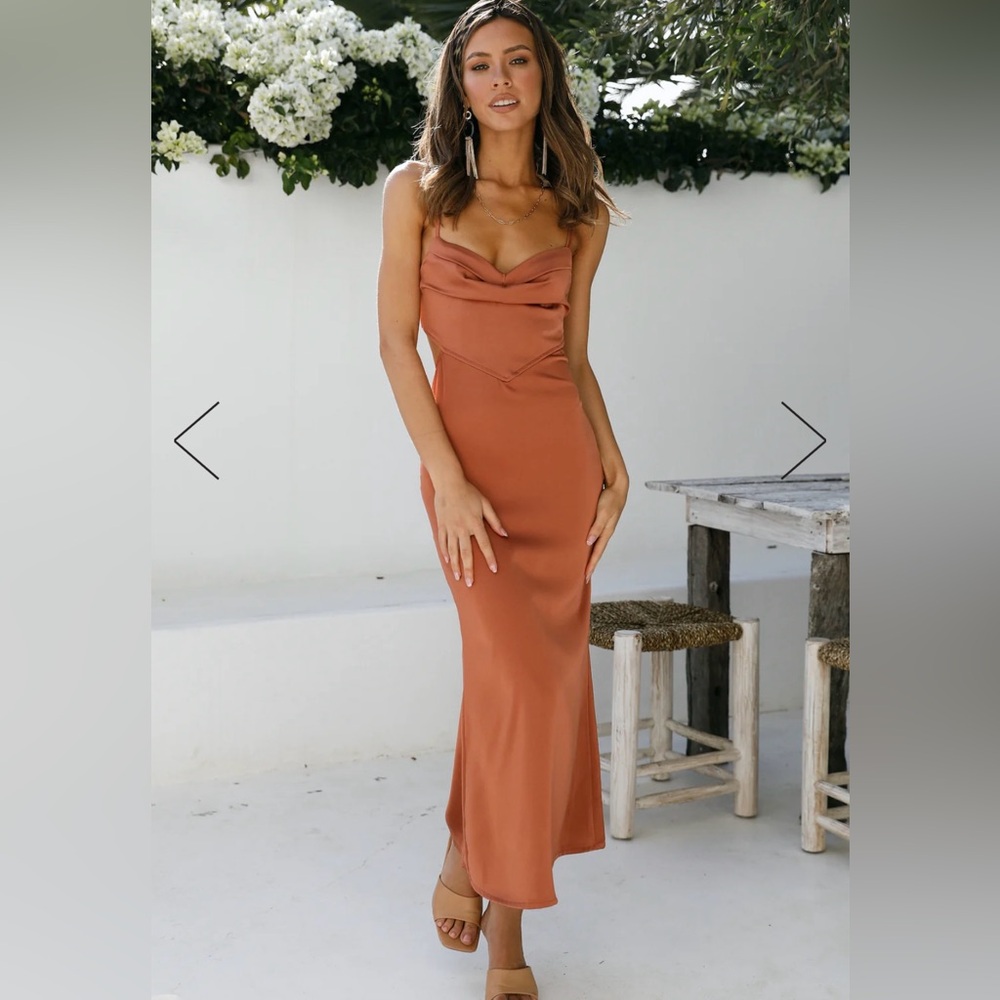 Hello Molly Give It To Me Midi Dress Orange